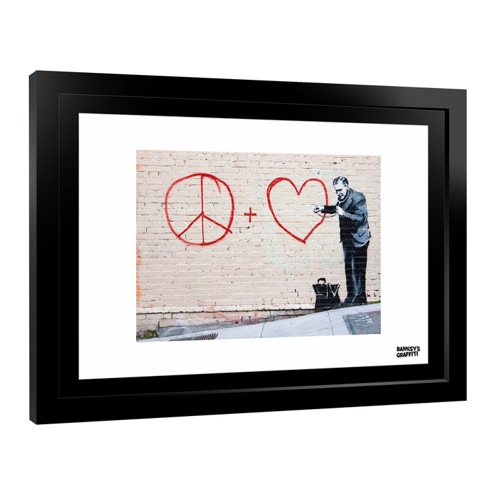 CND Doctor, a framed print of Banksy's Graffiti-Homekor Mounted in a cozy room