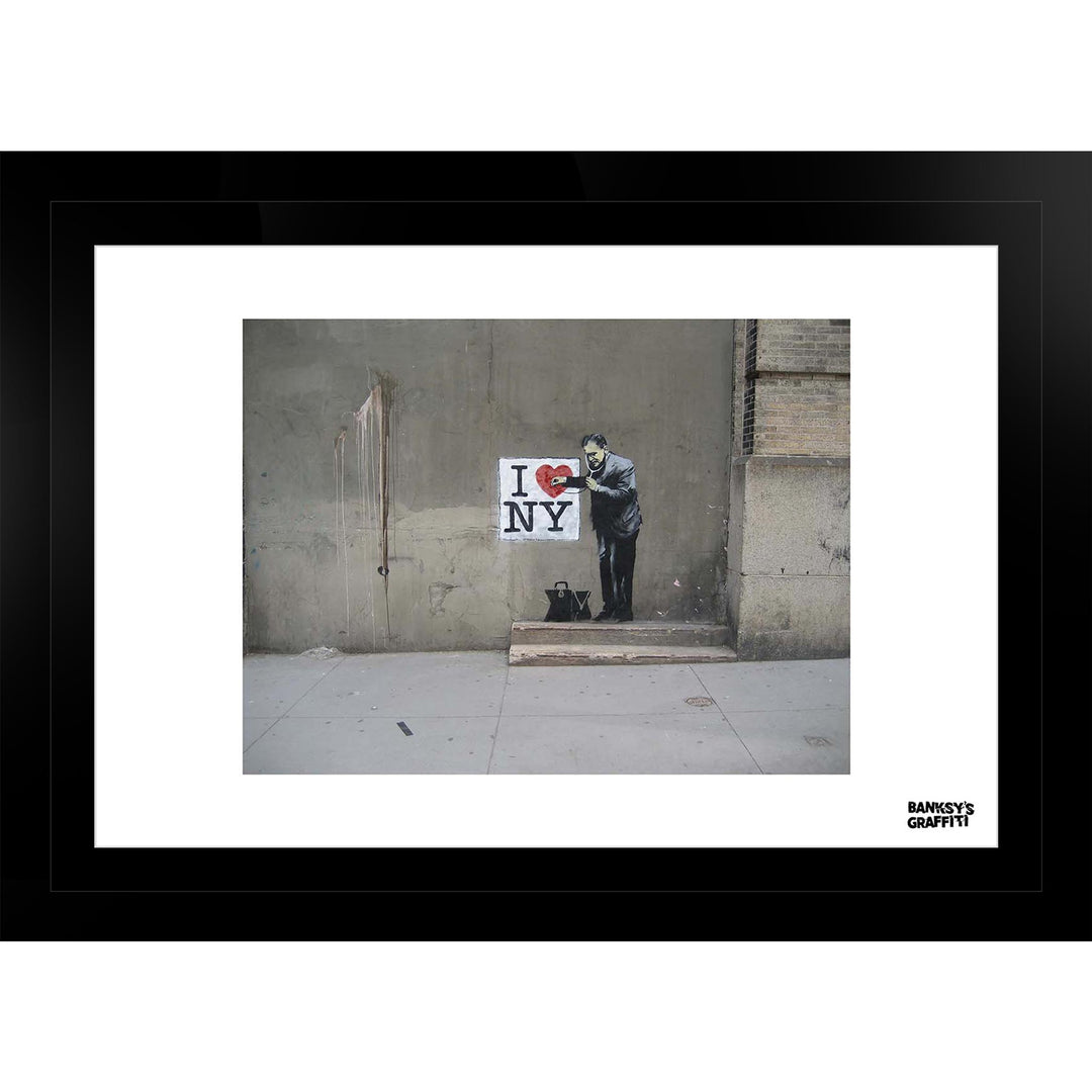 New York Doctor, a framed print of Banksy's Graffiti-Homekor