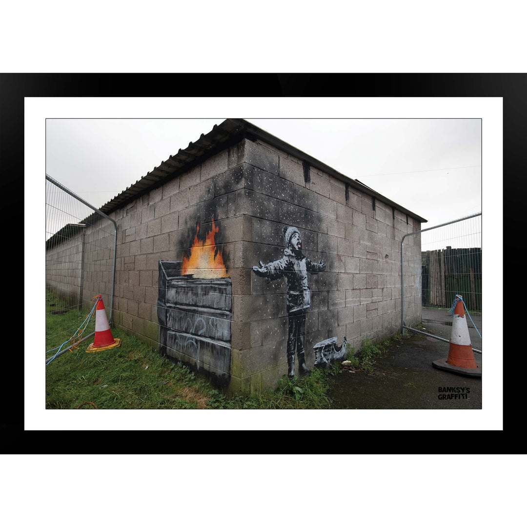 Snowflake Boy, a framed print of Banksy's Graffiti-Homekor