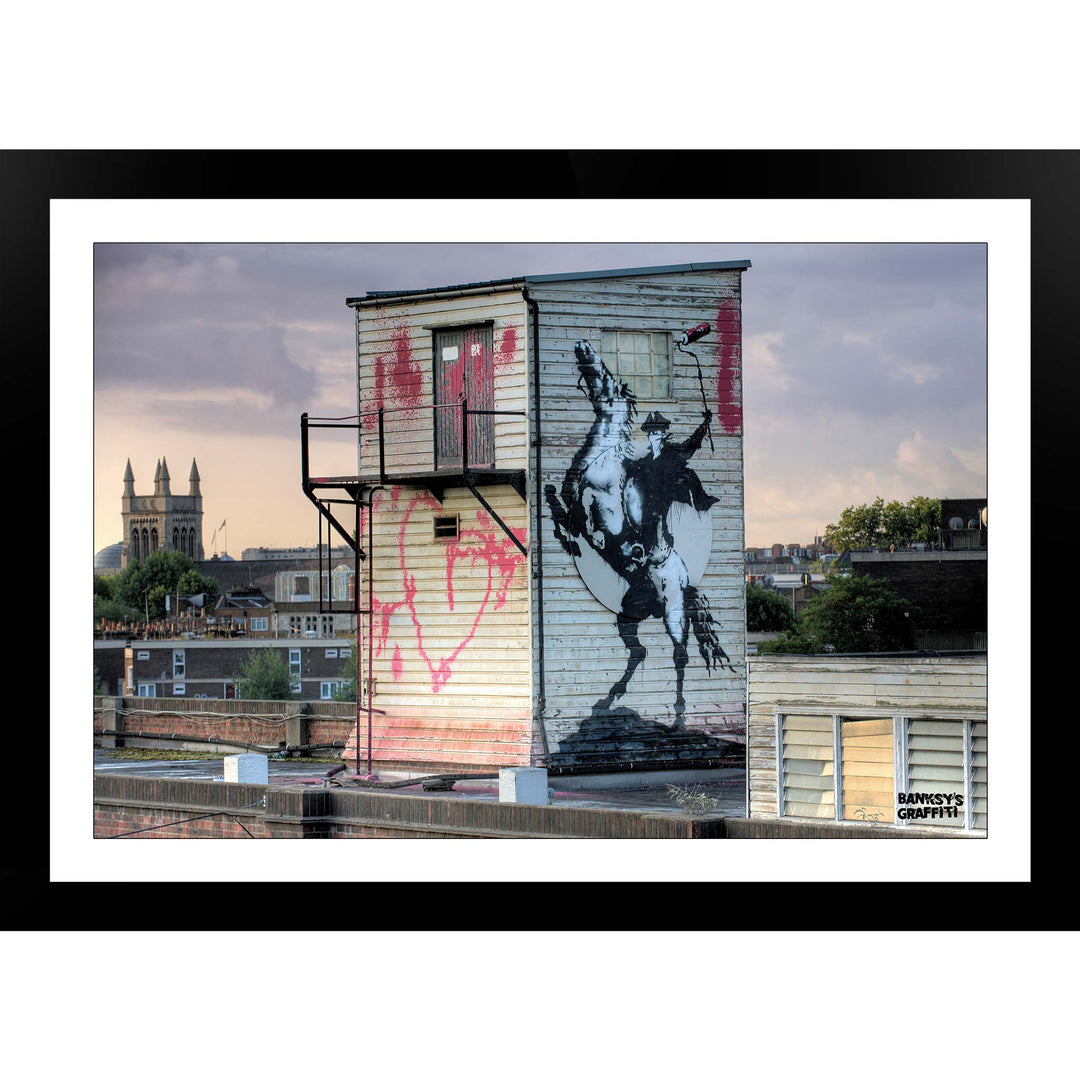 The Highway Man, a framed print of Banksy's Graffiti-Homekor