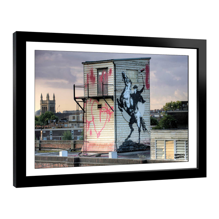 The Highway Man, a framed print of Banksy's Graffiti-Homekor