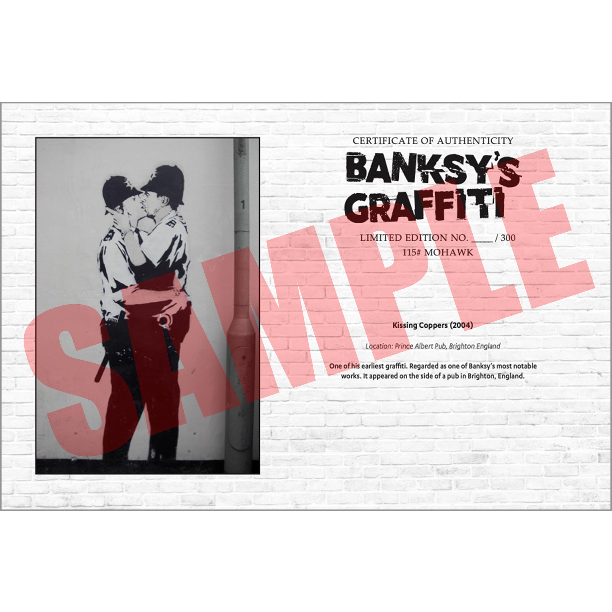 Kissing Coppers - Banksy's Graffiti Art – Homekor
