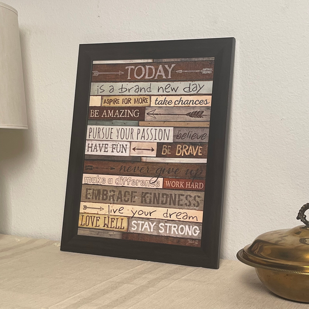 Today Is A Brand New Day - Framed