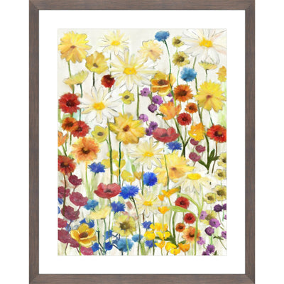 Colorful flower wall art.
