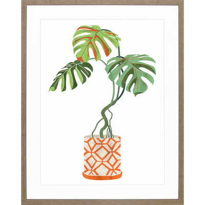 Potted plant wall art.
