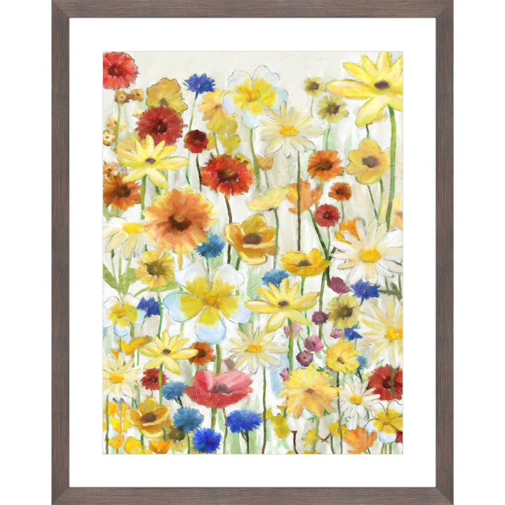 Colorful flower wall art.
