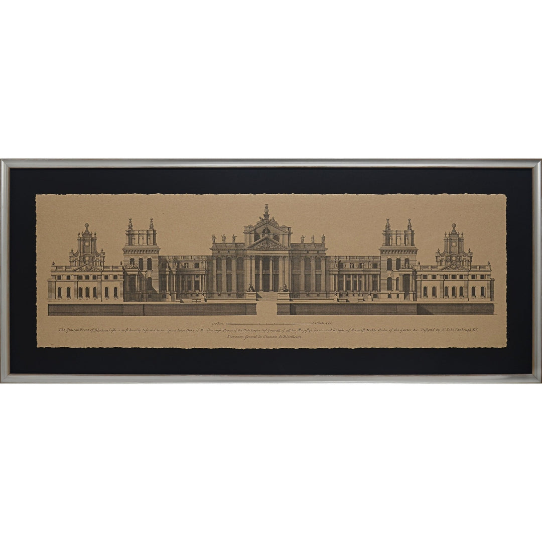 Blenheim castle wall art on kraft paper.