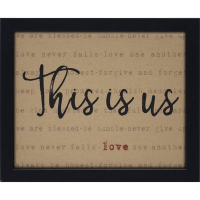 This is us Wall decor framed art sign