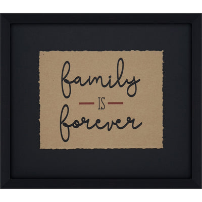 Framed Family Is Forever wall art sign.