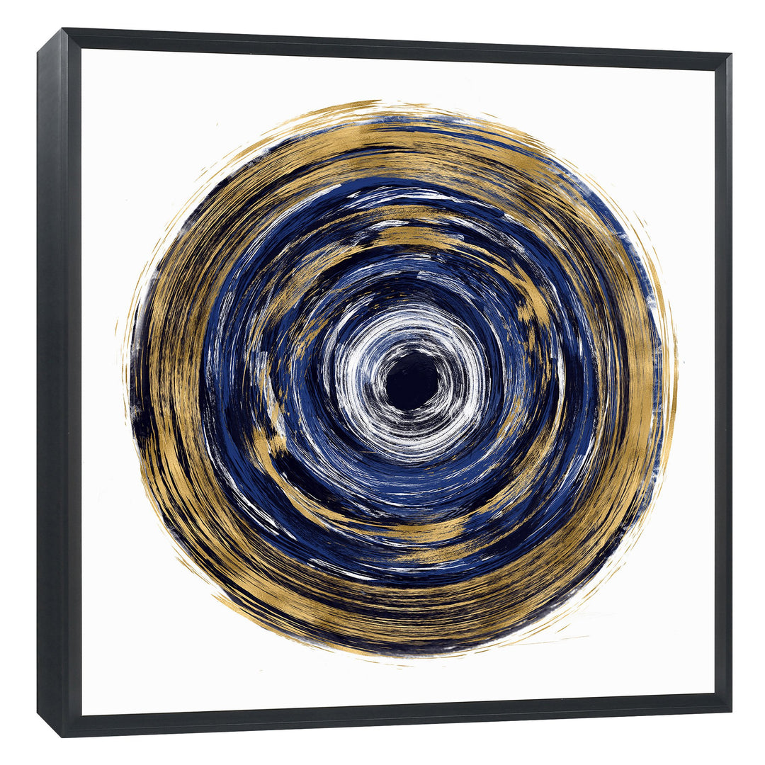 Blue and gold modern contemporary wall art.