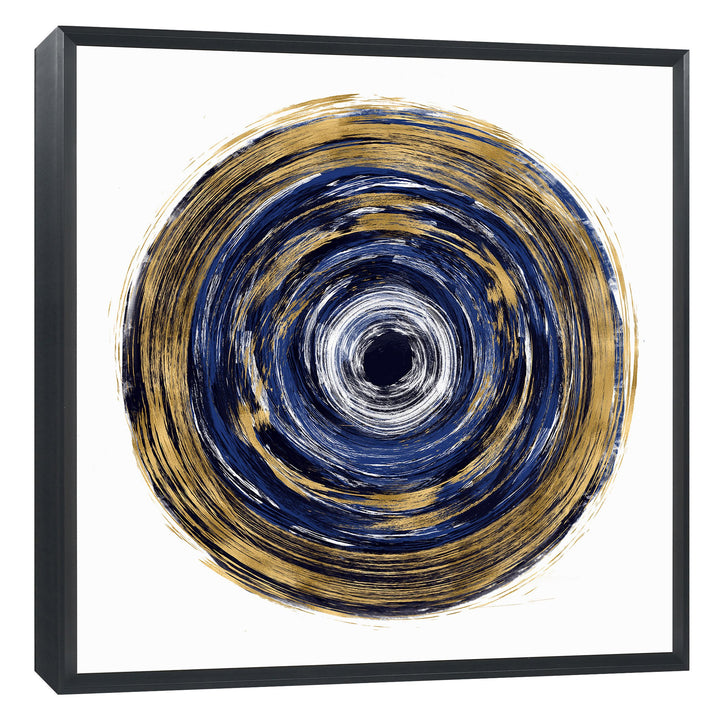 Blue and gold modern contemporary wall art.