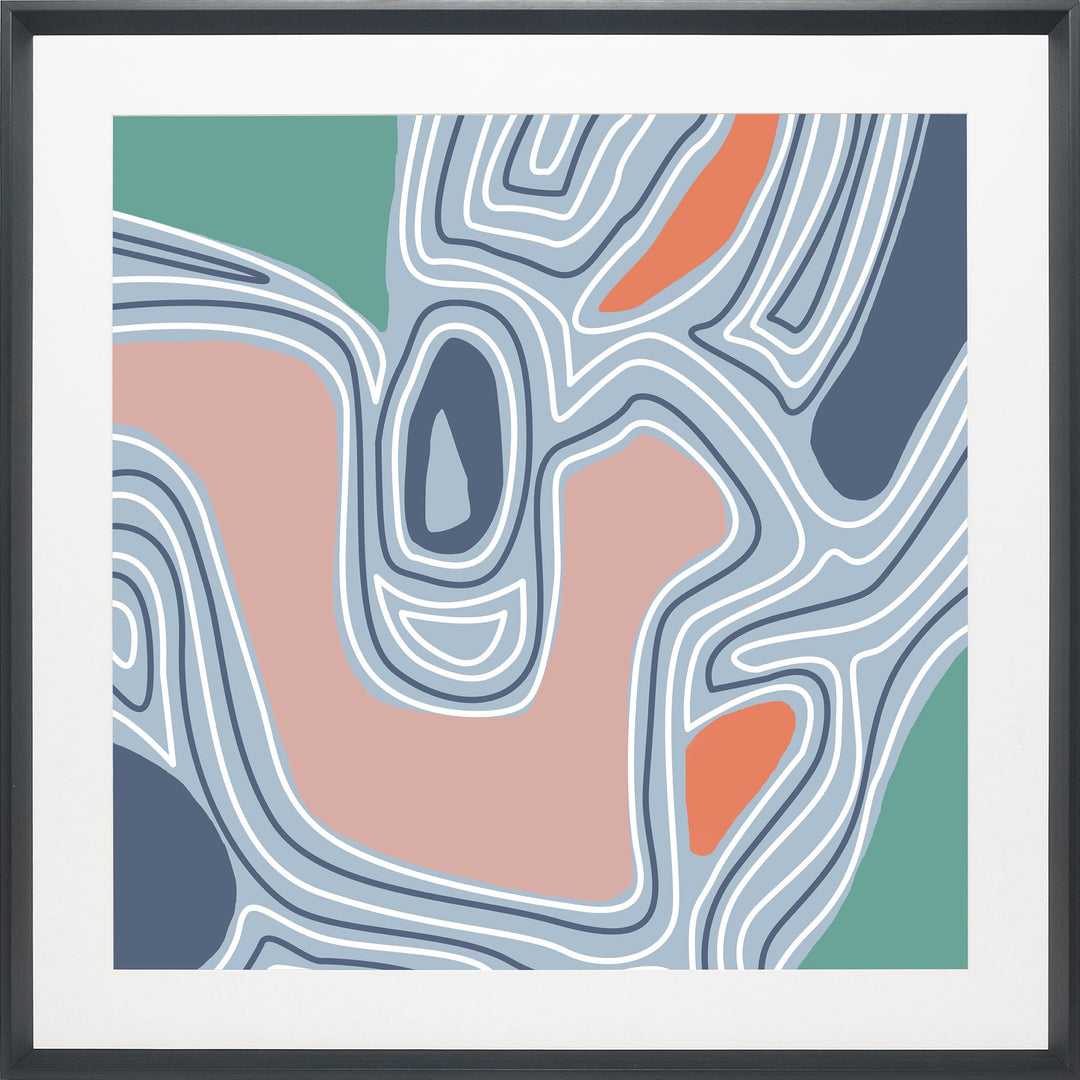 Pastel tone abstract wall art.